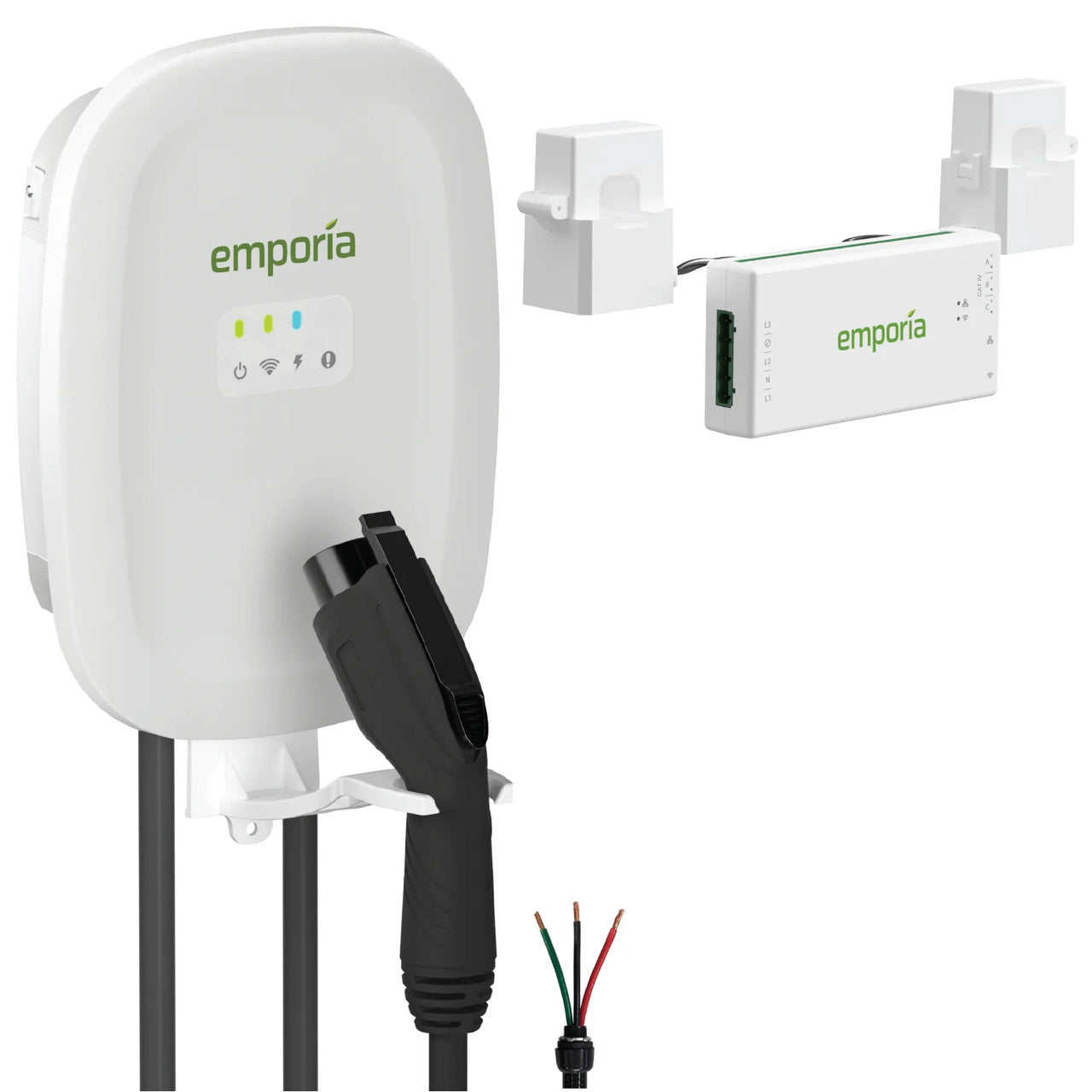 Emporia EV Charger with PowerSmart Load Management | White | Hardwire | J1772