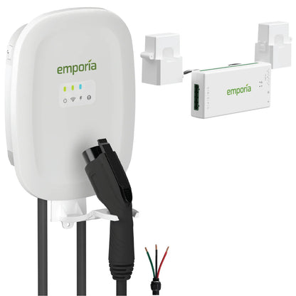 Emporia EV Charger with PowerSmart Load Management | White | Hardwire | J1772
