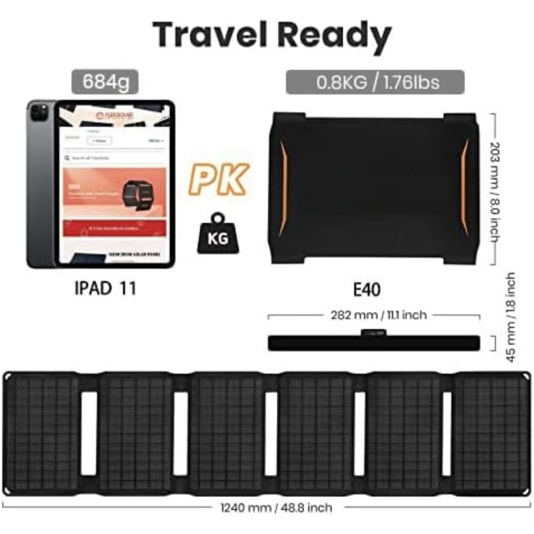 FlexSolar Mini Foldable Solar Panel 40W